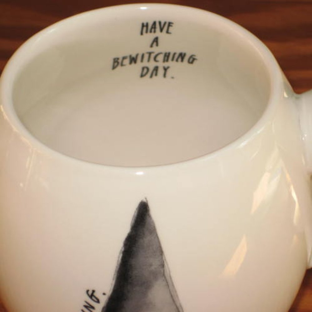 Rae Dunn Rare NWOT Magenta Have A Bewitching Day Halloween Mug Witch Hat - Picture 6 of 8